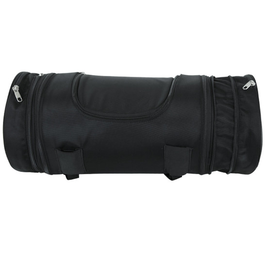 Jafrum-SB380-Black-Expandable-Motorcycle-Sissy-Bar-Roll-Bag-front-view