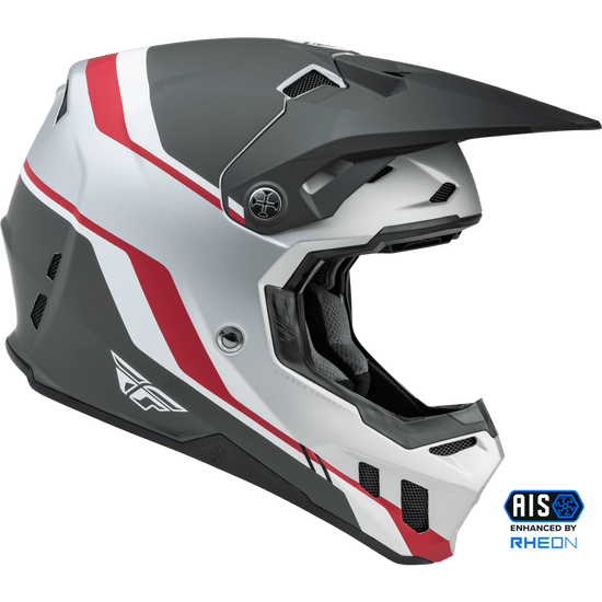 Fly-Racing-Formula-CC-Driver-Motorcycle-Helmet-Silver-Red-White-Side-view