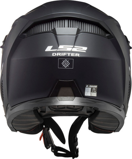 LS2-Drifter-Solid-Open-Face-Motorcycle-Helmet-Sunshield-Matte-Black-rear-view