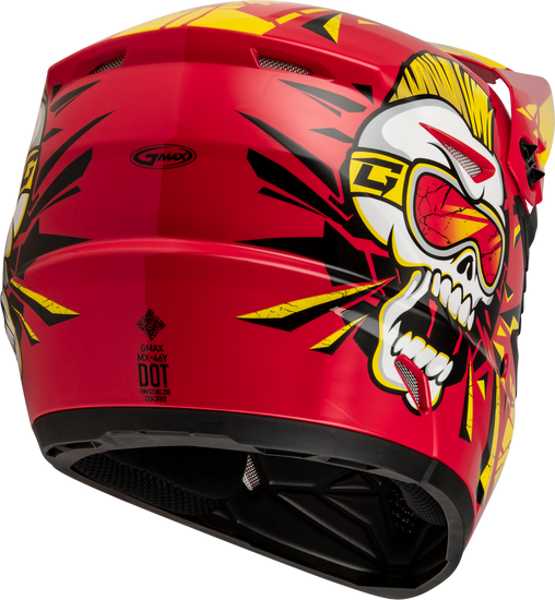 Gmax-Youth-MX-46Y-Unstable-Off-Road-Motorcycle-Helmet-red-yellow-back-side-view