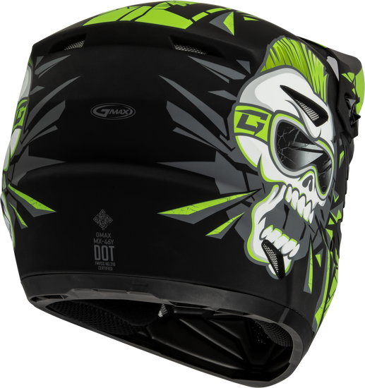 Gmax-Youth-MX-46Y-Unstable-Off-Road-Motorcycle-Helmet-black-green-back-side-view