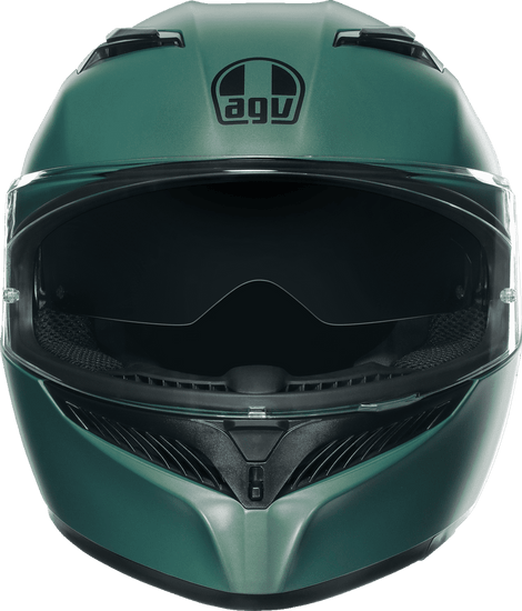 AGV-K3-Mono-Solid-Full-Face-Motorcycle-Helmet-green-front-view