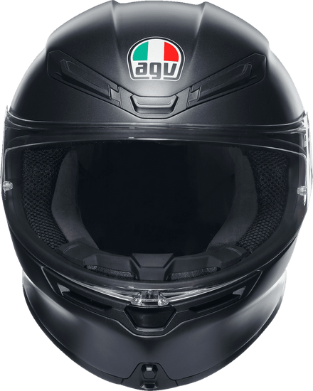 AGV-K6-S-Solid-Full-Face-Motorcycle-Helmet-matte-black-front-view