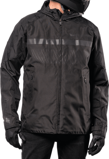 Icon-PDX3-Mens-Motorcycle-Jacket-black-fit-detail-front-view