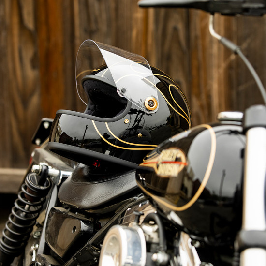 Biltwell-Gringo-S-Flames-Gloss-Black-Full-Face-Motorcycle-Helmet-pic