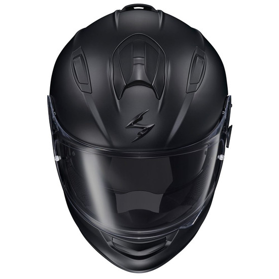 Scorpion-EXO-Ryzer-Solid-Full-Face-Motorcycle-Helmet-matte-black-front-view