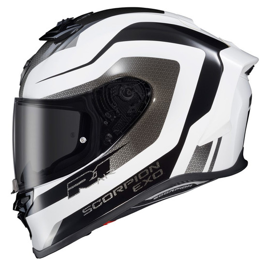 Scorpion-EXO-R1-Air-Hive-Full-Face-Motorcycle-Helmet- Black-White-main