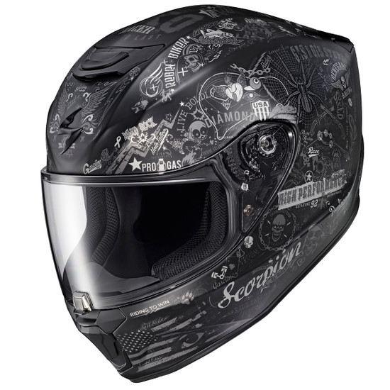Scorpion-EXO-R420-Shake-2-Full-Face-Motorcycle-Helmet-Black-top-front-left-view