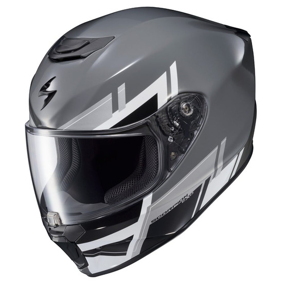 Scorpion-EXO-R420-Pace-Full-Face-Motorcycle-Helmet-Cement-Grey-top-front-left-view