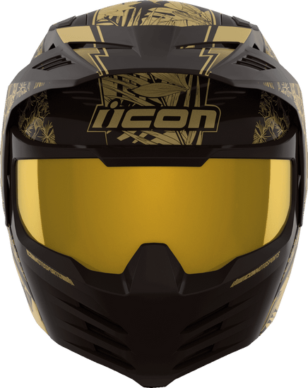 Icon-Elsinore-Kaonohi-Modular-Motorcycle-Helmet-Black-Gold-front-view