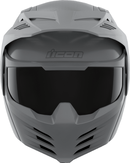 Icon-Elsinore-Monotype-Modular-Motorcycle-Helmet-Grey-front-view