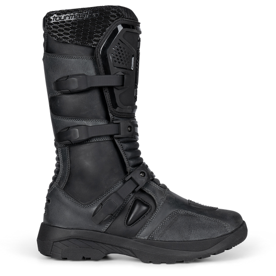 Tour-Master-Highlander-ADV-Motorcycle-Boots-Black-Grey-side-angle-view