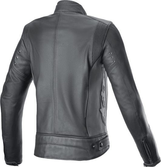 Alpinestars-Stella-Dyno-Leather-Motorcycle-Jacket-black-grey-back-view