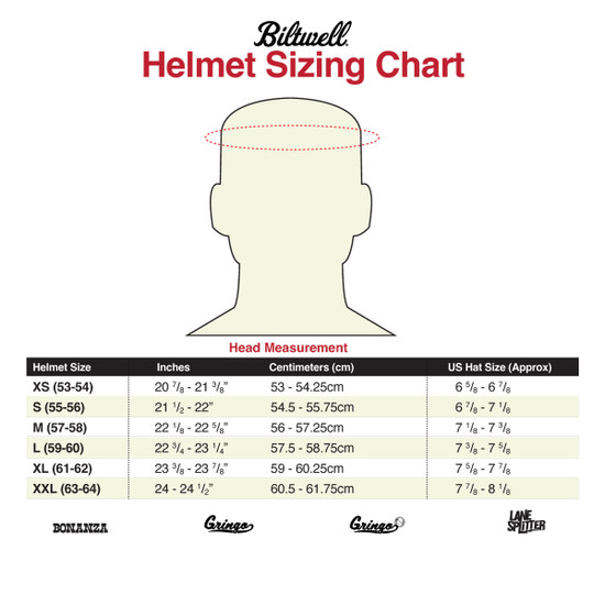 Biltwell-Bonanza-Megaflake-Open-Face-Motorcycle-Helmet-size chart
