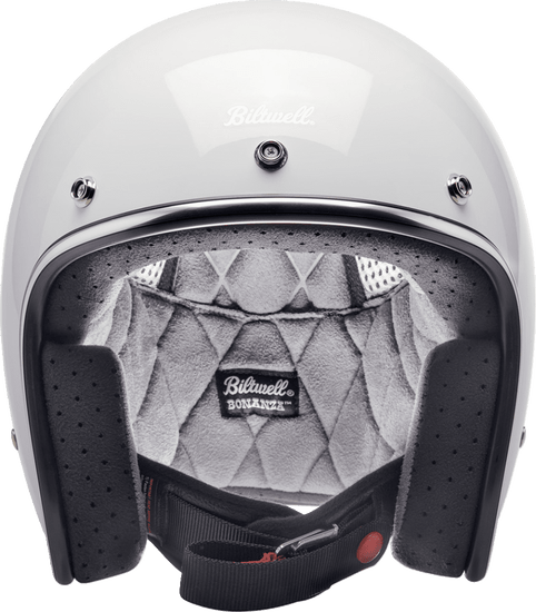 Biltwell-Bonanza-Solid-Open-Face-Motorcycle-Helmet-White-front-view