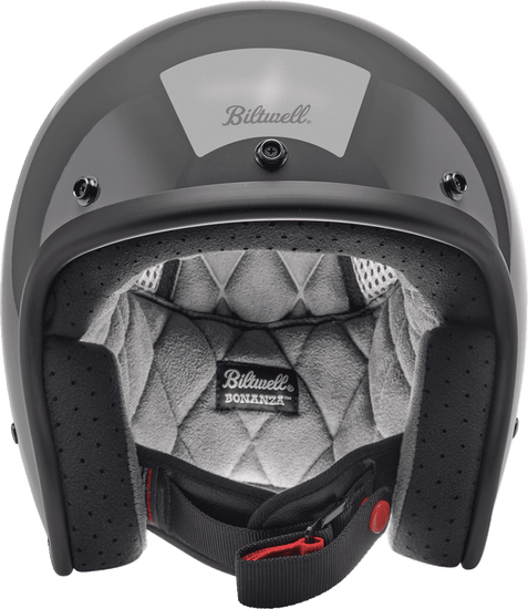 Biltwell-Bonanza-Solid-Open-Face-Motorcycle-Helmet-Grey-front-view