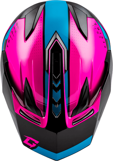 Gmax-GM-11-Decima-Black-Pink-Full-Face-Motorcycle-Helmet-top-view
