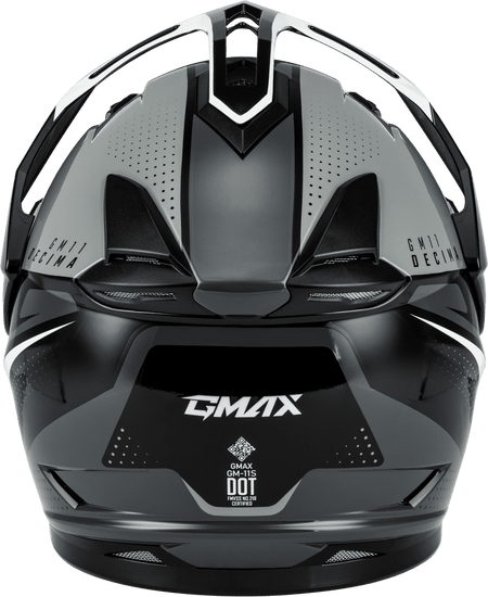 Gmax-GM-11-Decima-Black-Grey-Full-Face-Motorcycle-Helmet-back-view