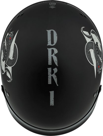 Gmax-HH-65-DRK1-Black-Grey-Half-Face-Motorcycle-Helmet-with-Peak-Visor-top-view