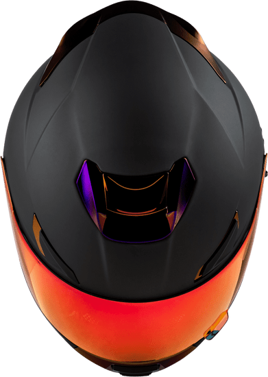 Fly-Racing-Sentinel-Recon-Matte-Black-Purple-Chrome-Full-Face-Motorcycle-Helmet-top-view