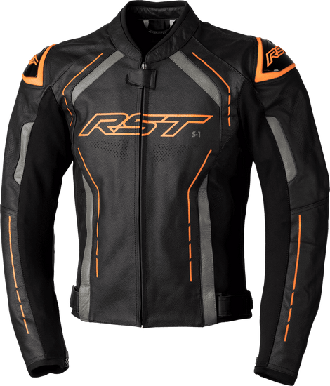 RST-S-1-CE-Men's-Motorcycle-Leather-Jacket-Black-Orange-main