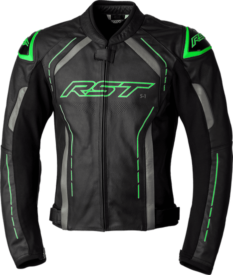 RST-S-1-CE-Men's-Motorcycle-Leather-Jacket-Black-Green-main