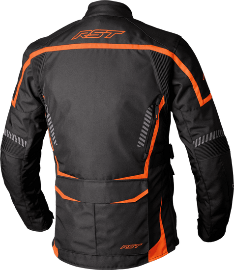 RST-Maverick-EVO-CE-men's-Motorcycle-Textile-Jacket-Black-Orange-back-view
