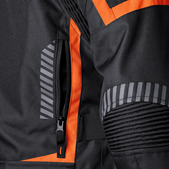 RST-Maverick-EVO-CE-men's-Motorcycle-Textile-Jacket-Black-Orange-detail