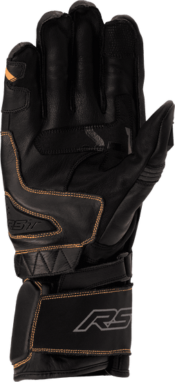 RST-S1-CE-Men's-Motorcycle-Leather-Gloves-Black-orange-palm-view