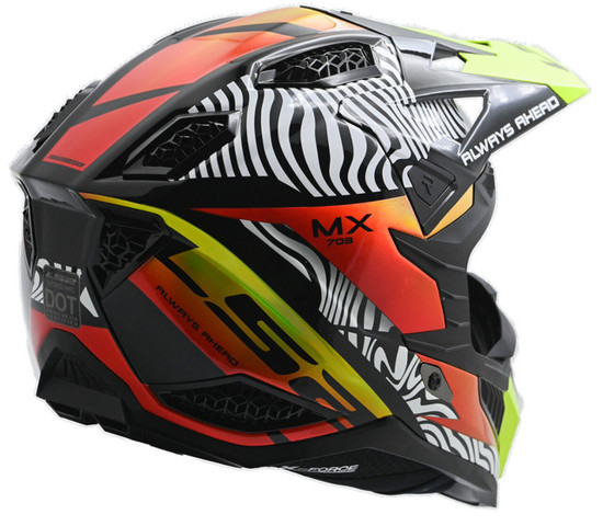LS2-X-Force-Fan-Full-Face-MX-Motorcycle-Helmet-Black-White-Orange-Yellow-back-view
