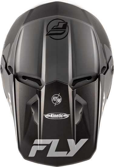 Fly-Racing-Kinetic-Rally-Motorcycle-Helmet-Grey-black-top-view