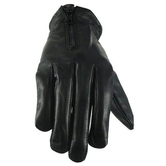 Vance GL2083 Womens Summer Black Cowhide Leather Motorcycle Gloves