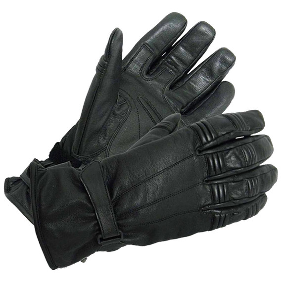 Vance VL462 Mens Black Premium Padded Driving Gloves