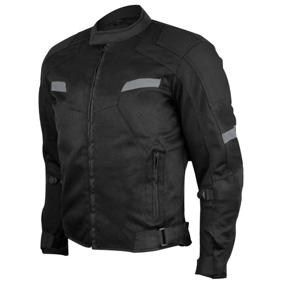 Advance Vance VL1622B Mens All Weather Season CE Armor Mesh Motorcycle Jacket - main
