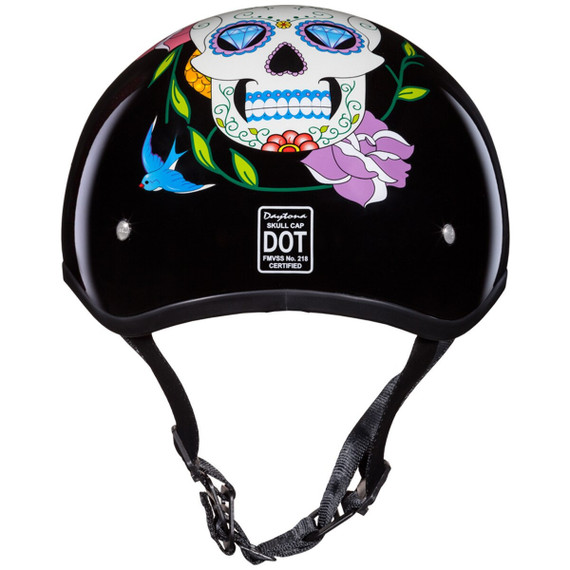 Daytona Skull Cap Diamond Skull Half Helmet