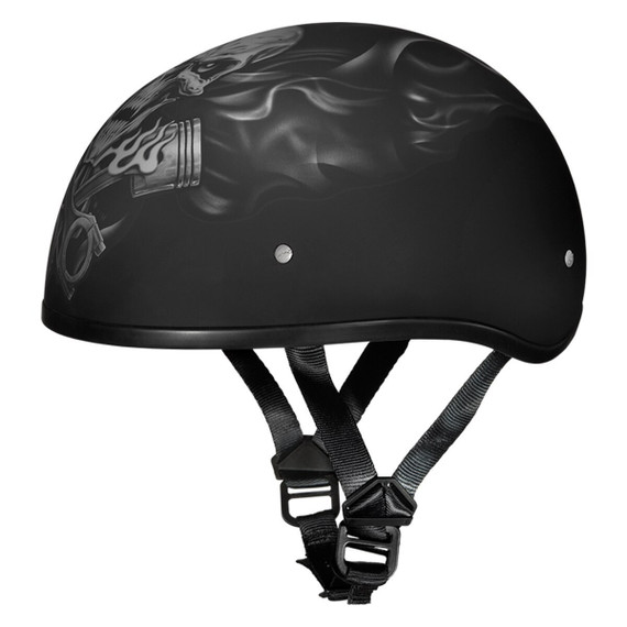 Daytona Skull Cap Pistons Skull Half Helmet