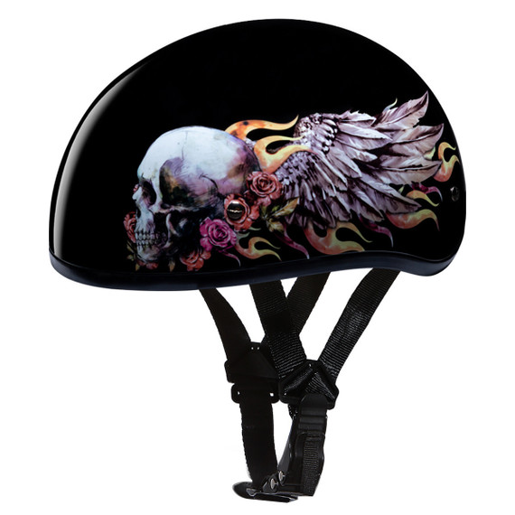 Daytona Skull Cap Skull Wings Half Helmet