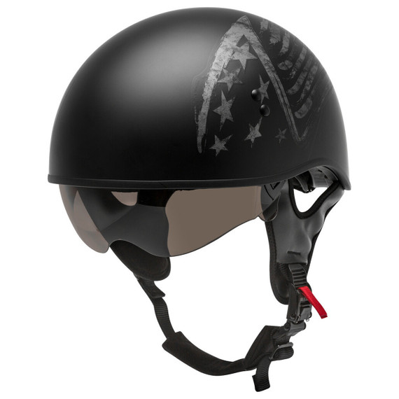 GMax HH 65 Bravery Half Helmet - Black/Grey