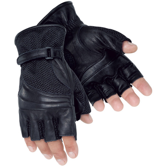 Tour Master Gel Cruiser 2 Leather Fingerless Gloves (NIOP)