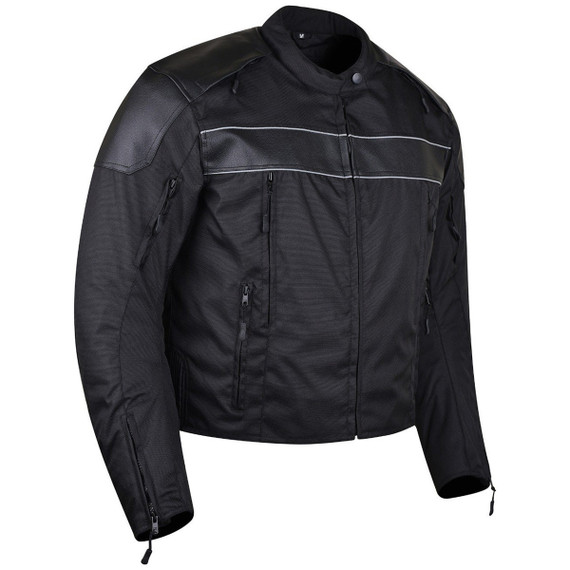 Vance VL1518 Mens Textile Motorcycle Jacket Motorbike Biker Riding Jacket Breathable with CE Armor - main