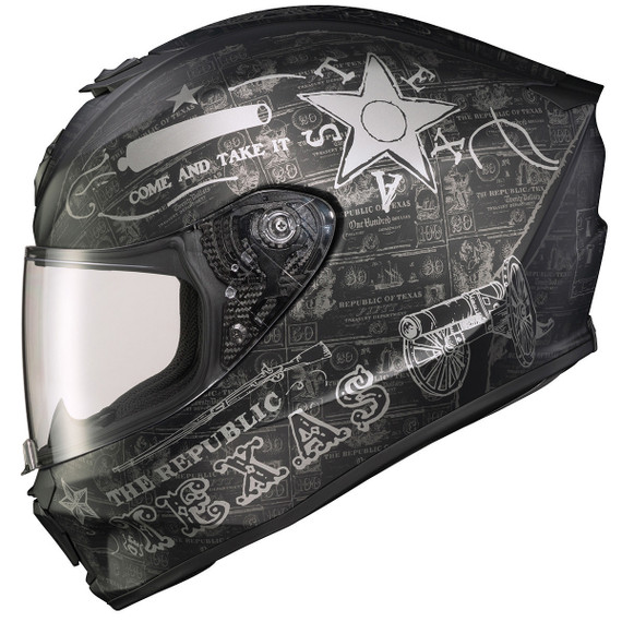 Scorpion EXO-R420 Lone Star Helmet-Black/Silver