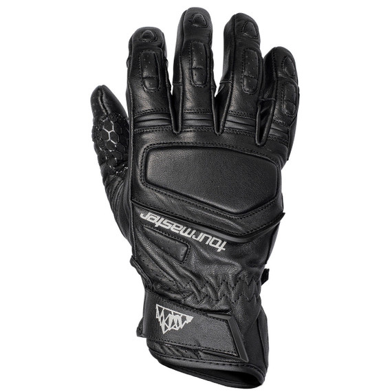 Tour Master Elite Short Cuff Leather Gloves - Black