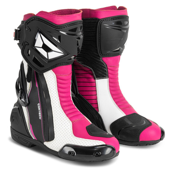 Cortech Women's Adrenaline GP Motorcycle Boots-Pink