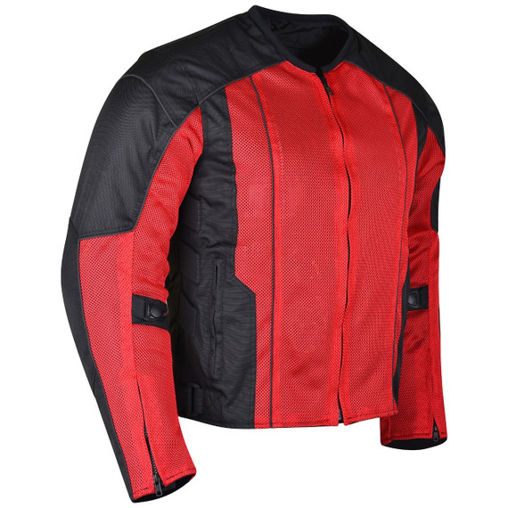 Vance-VL1627RB-Mens-Red-Black-Advanced-3-Season-Mesh-Textile CE-Armor-Motorcycle-Jacket-main