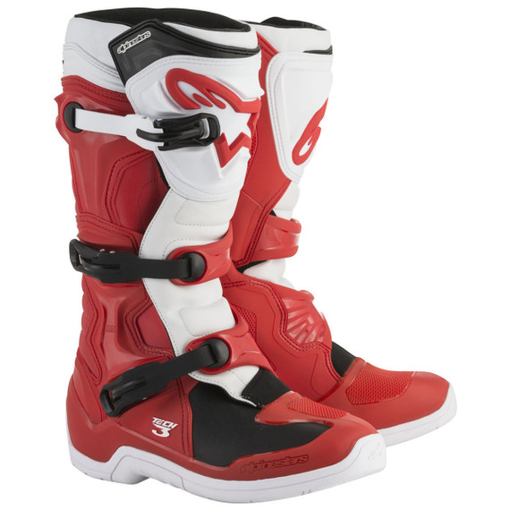 Alpinestars-Tech-3-Motorcycle-Riding-Boots-Red/White-main