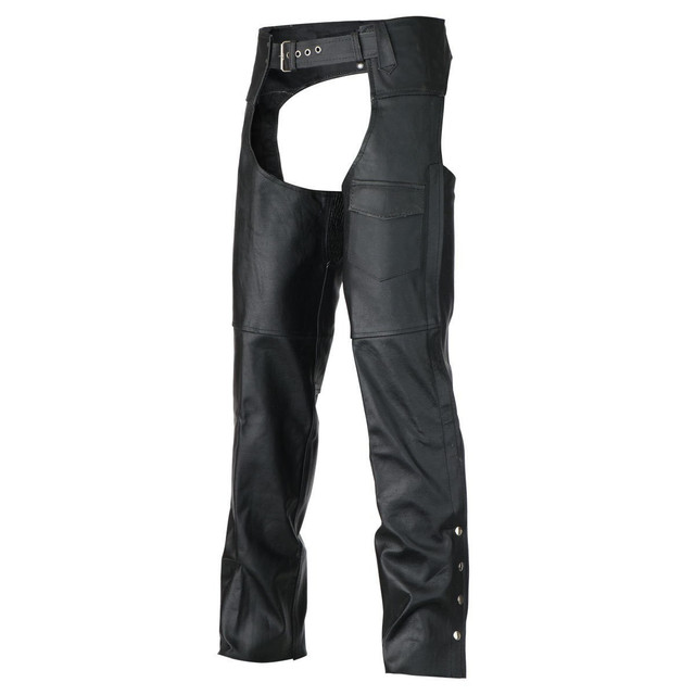 Vance-Leather-VL801S-Mens-and-Womens-Black-Leather-Biker-Motorcycle-Riding-Chaps-main