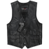 Vance VL921 Men's Black Premium Cowhide Biker Leather Motorcycle Vest - detail