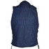 Vance VB915Blue Mens Blue Ten Pocket Denim Motorcycle Vest - Back View