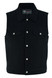 Mens Black Jean Style Denim Motorcycle Vest - Front