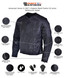 Advanced Vance VL1627 3-Season Mesh/Textile CE Armor Motorcycle Jacket - graphic Info